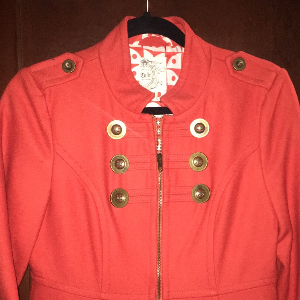 Tulle wool coat size small
